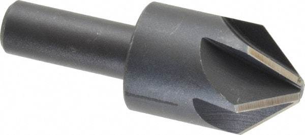 Keo - 1" Head Diam, 1/2" Shank Diam, 6 Flute 82° High Speed Steel Countersink - Bright Finish, 2-3/4" OAL, Single End, Straight Shank, Right Hand Cut - Best Tool & Supply