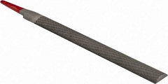 Simonds File - 6" Long, Second Cut, Half Round American-Pattern File - Double Cut, Tang - Best Tool & Supply