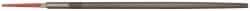 Simonds File - 8" Long, Second Cut, Round American-Pattern File - Double Cut, Tang - Best Tool & Supply