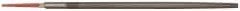 Simonds File - 8" Long, Second Cut, Round American-Pattern File - Double Cut, Tang - Best Tool & Supply