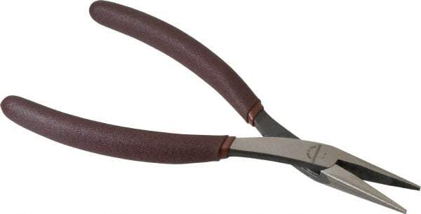 Paramount - 7-25/32" OAL, 1-9/16" Jaw Length x 17/32" Jaw Width, Long Nose Pliers - Serrated Jaw, Slim Line Head, Plastic Dipped Handles - Best Tool & Supply