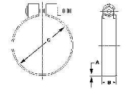 Made in USA - 4.42" ID, Steel Zinc Plated BCE Band Style Clamp - 0.12" Thick, 4-1/4" Hose - Best Tool & Supply