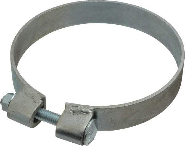 Made in USA - 5.67" ID, Steel Zinc Plated BCE Band Style Clamp - 0.12" Thick, 5-1/2" Hose - Best Tool & Supply