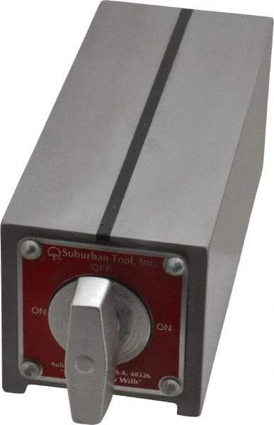 Suburban Tool - Standard Pole Rectangular Permanent Magnetic Block Chuck - 5" Long x 2" Wide x 2" High, Alnico - Best Tool & Supply