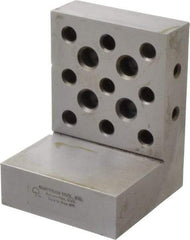 Suburban Tool - 3" Wide x 4" Deep x 3" High Steel Precision-Ground Angle Plate - Standard Plate, Machined Holes on Surface, Open End, 1" Thick, Single Plate - Best Tool & Supply