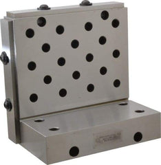 Suburban Tool - 6" Wide x 6" Deep x 4" High Steel Precision-Ground Angle Plate - Standard Plate, Machined Holes on Surface, Open End, 1-1/4" Thick, Single Plate - Best Tool & Supply