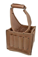 CLC - 17 Pocket Natural Leather Tool Tote - 8" Wide - Best Tool & Supply