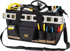 CLC - 25 Pocket Black & Tan Polyester Tool Bag - 18" Wide x 11" Deep x 12" High - Best Tool & Supply