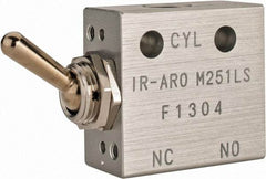 ARO/Ingersoll-Rand - 1/8" NPT Manual Mechanical Valve - 3-Way, 2 Position, Toggle/Manual & 0.2 CV Rate - Best Tool & Supply