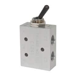 ARO/Ingersoll-Rand - 1/8" NPT Manual Mechanical Valve - 4-Way, 2 Position, Toggle/Manual & 0.2 CV Rate - Best Tool & Supply