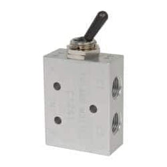 ARO/Ingersoll-Rand - 1/8" NPT Manual Mechanical Valve - 4-Way, 2 Position, Toggle/Manual & 0.2 CV Rate - Best Tool & Supply