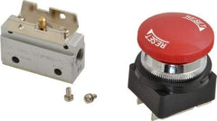 ARO/Ingersoll-Rand - 1/8" NPT Manual Mechanical Valve - 3-Way, 2 Position, Palm Button/Detent & 0.2 CV Rate - Best Tool & Supply