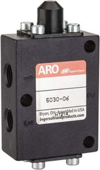 ARO/Ingersoll-Rand - 1/8" NPT Manual Mechanical Valve - 3-Way, 2 Position, Cam Stem/Spring & 0.4 CV Rate - Best Tool & Supply