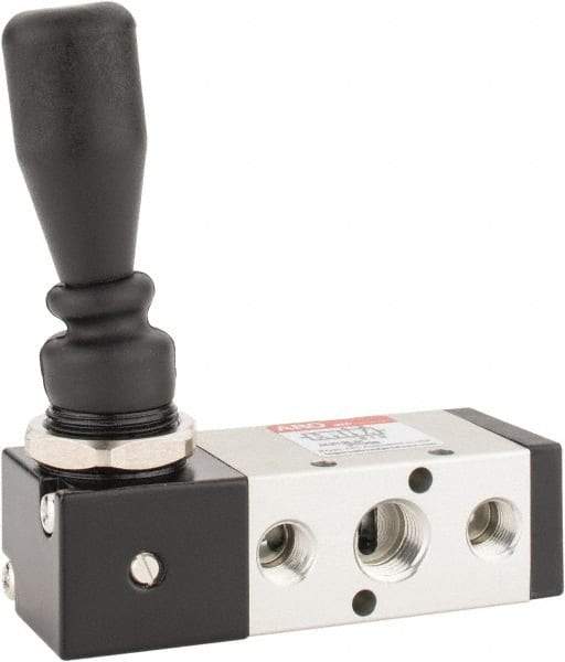 ARO/Ingersoll-Rand - 1/4" NPT Manual Mechanical Valve - 4-Way, 2 Position, Lever/Manual & 0.7 CV Rate - Best Tool & Supply