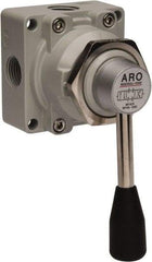 ARO/Ingersoll-Rand - 1/2" NPT Manual Mechanical Valve - 4-Way, 3 Position, Lever/Manual & 2.4 CV Rate - Best Tool & Supply