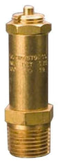 Kingston - 1/4" Inlet, Safety Relief Valve - 100 Max psi, Brass - Best Tool & Supply