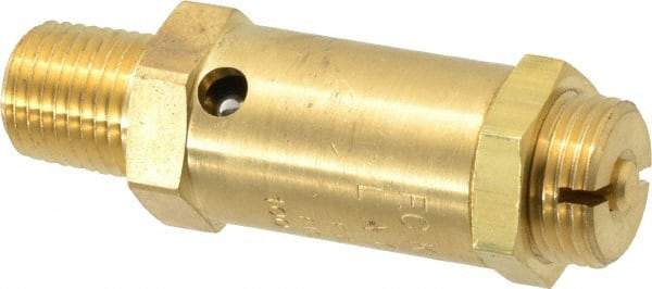 Kingston - 1/4" Inlet, Safety Relief Valve - 25 Max psi, Brass - Best Tool & Supply