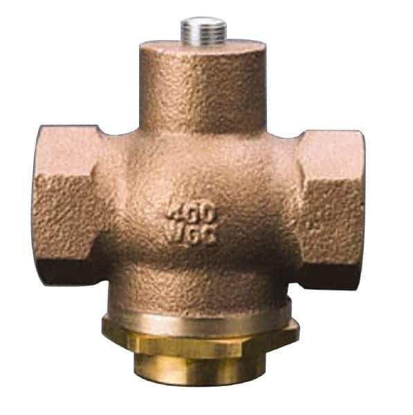 Kingston - 1-1/2" Brass Check Valve - Inline, FNPT x FNPT, 400 WOG - Best Tool & Supply