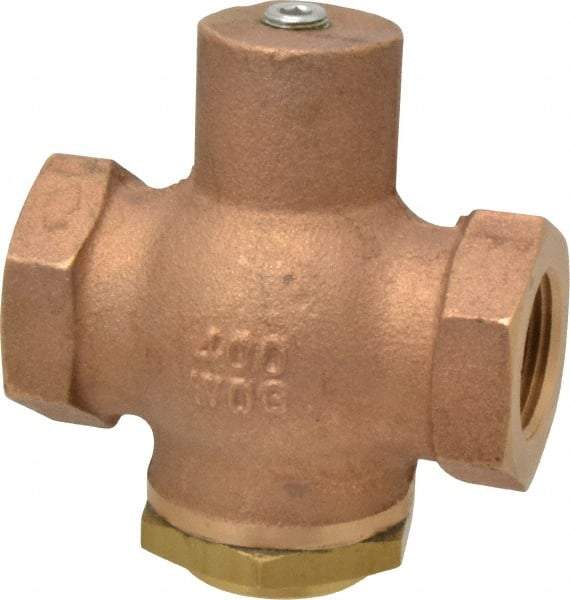 Kingston - 3/4" Brass Check Valve - Inline, FNPT x FNPT, 400 WOG - Best Tool & Supply