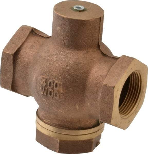 Kingston - 1-1/4" Brass Check Valve - Inline, FNPT x FNPT, 400 WOG - Best Tool & Supply