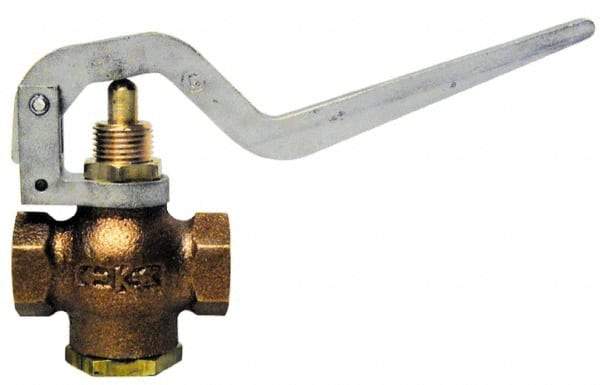 Kingston - 1-1/4" Pipe, 400 Max psi, Buna N Disc, Self Closing Control Valve - Balanced Valve Squeeze Lever, FNPT x FNPT End Connections - Best Tool & Supply