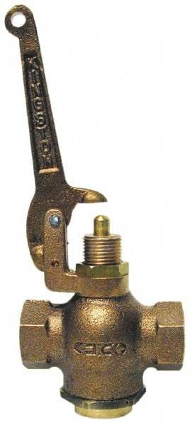 Kingston - 3/4" Pipe, 400 Max psi, Buna N Disc, Self Closing Control Valve - Pull Lever, FNPT x FNPT End Connections - Best Tool & Supply