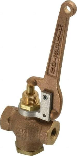 Kingston - 1/4" Pipe, 400 Max psi, Buna N Disc, Self Closing Control Valve - Pull Lever, FNPT x FNPT End Connections - Best Tool & Supply