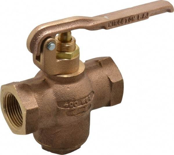 Kingston - 1" Pipe, 400 Max psi, Buna N Disc, Self Closing Control Valve - Squeeze Lever, FNPT x FNPT End Connections - Best Tool & Supply