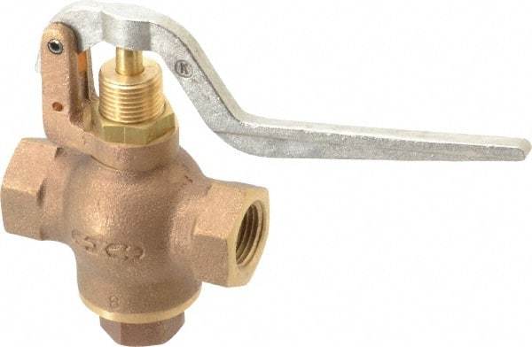 Kingston - 1/2" Pipe, 400 Max psi, Buna N Disc, Self Closing Control Valve - Balanced Valve Squeeze Lever, FNPT x FNPT End Connections - Best Tool & Supply