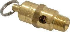 Kingston - 1/8" Inlet, ASME Safety Relief Valve - 100 Max psi, Brass - Best Tool & Supply