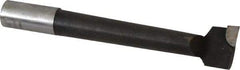 Interstate - 1-1/2" Min Bore Diam, 6-1/4" Max Bore Depth, 1 Shank Diam, Boring Bar - Right Hand Cut, Carbide-Tipped, Bright Finish - Exact Industrial Supply