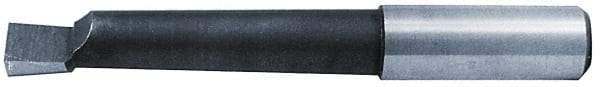 Interstate - 7/16" Min Bore Diam, 2-3/16" Max Bore Depth, 5/8 Shank Diam, Boring Bar - Right Hand Cut, Cobalt, Bright Finish - Exact Industrial Supply