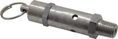 Kingston - 1/4" Inlet, ASME Safety Relief Valve - 100 Max psi, Stainless Steel - Best Tool & Supply