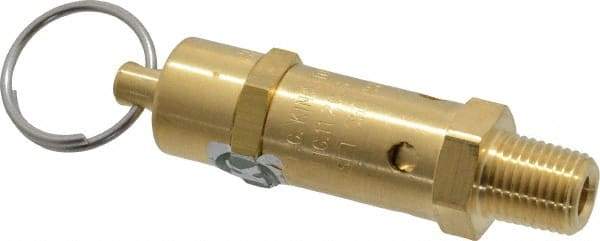 Kingston - 1/4" Inlet, ASME Safety Relief Valve - 50 Max psi, Brass - Best Tool & Supply