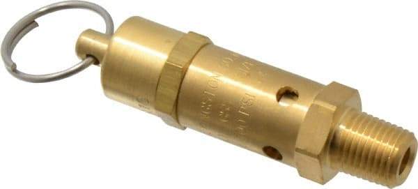 Kingston - 1/4" Inlet, ASME Safety Relief Valve - 100 Max psi, Brass - Best Tool & Supply