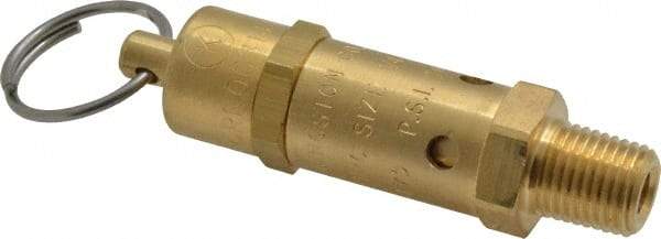 Kingston - 1/4" Inlet, ASME Safety Relief Valve - 175 Max psi, Brass - Best Tool & Supply