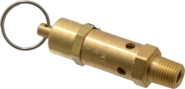 Kingston - 1/4" Inlet, ASME Safety Relief Valve - 300 Max psi, Brass - Best Tool & Supply