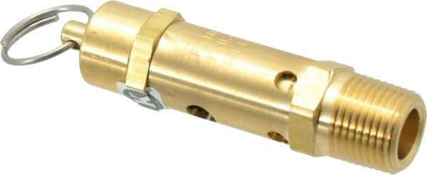 Kingston - 1/2" Inlet, ASME Safety Relief Valve - 100 Max psi, Brass - Best Tool & Supply