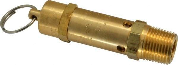 Kingston - 1/2" Inlet, ASME Safety Relief Valve - 200 Max psi, Brass - Best Tool & Supply