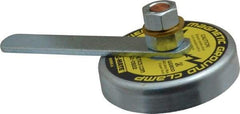 Mag-Mate - 800 Amps Grounding Capacity, 3-1/2" Diam, 2-1/4" High, 35 Lb Max Pull Force, Rare Earth Magnetic Welding & Fabrication Ground Clamp - 55 Lb Average Pull Force, Round Cup Magnet, Copper Stud, Compatible with Flat Surface - Best Tool & Supply