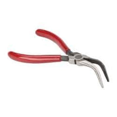 Proto - 6-5/16" OAL, 1-5/8" Jaw Length x 3/4" Jaw Width, Long Nose Bent Nose Pliers - Serrated Jaw, Chain Nose Head, Plastisol Handles - Best Tool & Supply