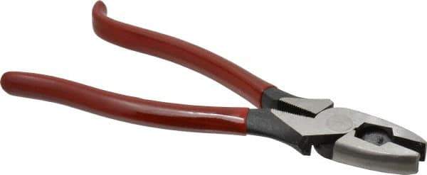 Proto - 9-1/4" OAL, 1-9/16" Jaw Length x 1-9/32" Jaw Width, Ironworker's Pliers - Standard Jaw, Standard Head, Plastisol Handles - Best Tool & Supply