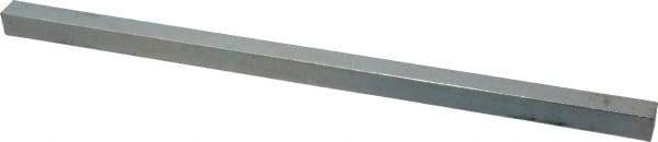 Made in USA - 12" Long x 1/2" High x 1/2" Wide, Zinc-Plated Undersized Key Stock - C1018 Steel - Best Tool & Supply