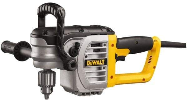 DeWALT - 1/2" Keyed Chuck, 330 & 1,300 RPM, Stud & Joist Handle Electric Drill - 11 Amps, Reversible, Includes 2-Position Side Handle, Bail Handle, Chuck Key with Holder - Best Tool & Supply