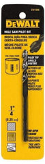 DeWALT - 1/4" Pin Diam, 3" Long Steel Pilot Drill - 9/16 to 1-3/16" Tool Diam Compatibility, Compatible with Hole Saws - Best Tool & Supply