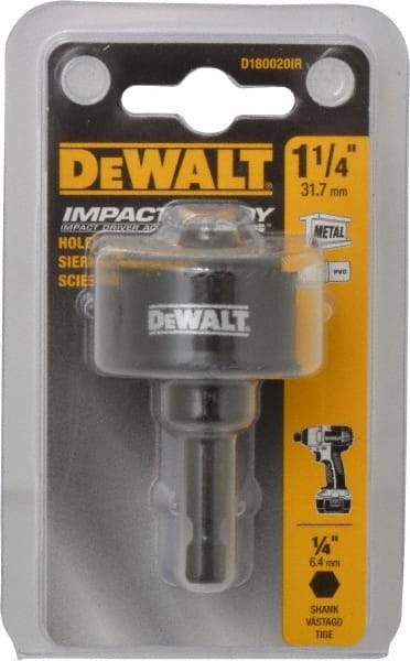 DeWALT - 1-1/4" Diam, 5/8" Cutting Depth, Hole Saw - Bi-Metal Saw, Toothed Edge - Best Tool & Supply