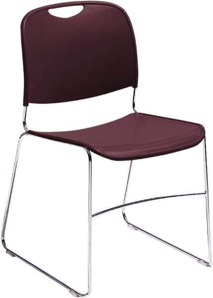 NPS - Polypropylene Blue Stacking Chair - Chrome Frame, 17" Wide x 22-1/2" Deep x 31" High - Best Tool & Supply