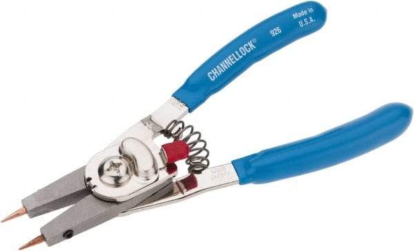 Channellock - 1/4 to 1" Ring Internal, 1/8 to 1" Ring External, Plastic Dipped Combination Retaining Ring Pliers - Features Interchangeable Tips - Best Tool & Supply