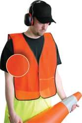 OccuNomix - Size XL High Visibility Orange Solid General Purpose Vest - 44 to 46" Chest, Hook & Loop Closure, 1 Pocket, Polyester - Best Tool & Supply