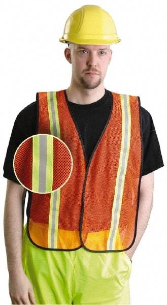 OccuNomix - Size XL High Visibility Orange Mesh General Purpose Vest - 44 to 46" Chest, Hook & Loop Closure, 1 Pocket, Polyester - Best Tool & Supply